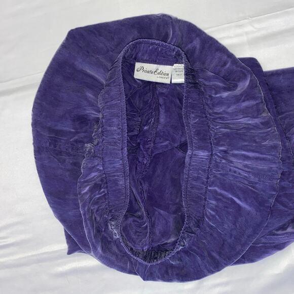 Chicos Private Edition Pants Womens 2 Slinky Purple Pull On Pants Stretch Waist - Picture 11 of 12